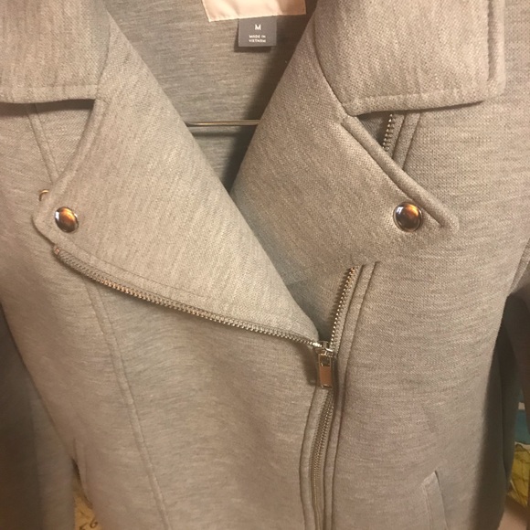 New biker style jacket stretch sweatshirt material - Picture 6 of 7